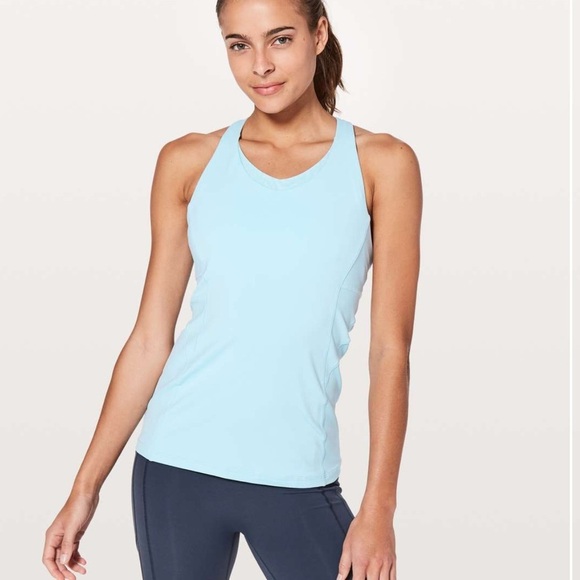 Lululemon Stash N Run Tank Blue Glow Athletic Tank Top size 8 - Picture 5 of 10
